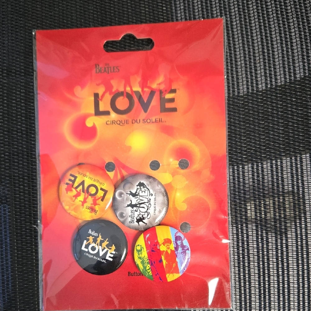 The Beatles Cirque du Soleil LOVE Button Set